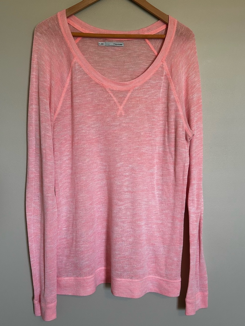 Women’s Maurices Thin Coral Sweater Sweatshirt Size XL
